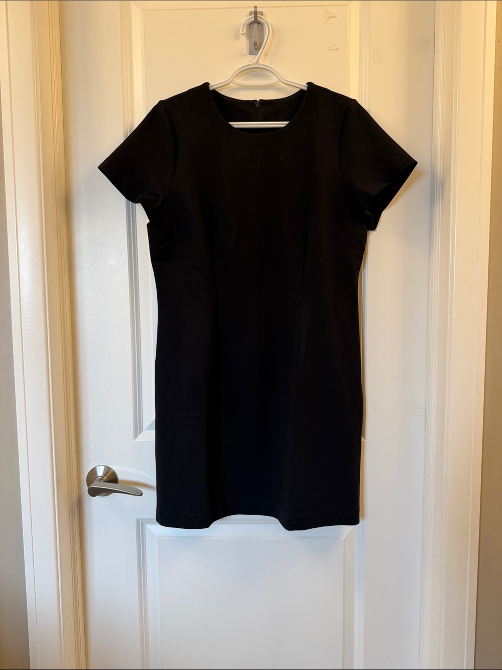 SPANX Black Short-Sleeve Mini Sheath Dress